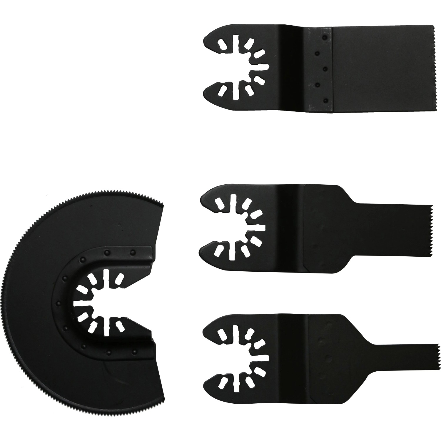 LUX Multitool-Set, 13-teilig: Verschiedene Sägeblätter und Schaber für Multifunktionswerkzeuge.