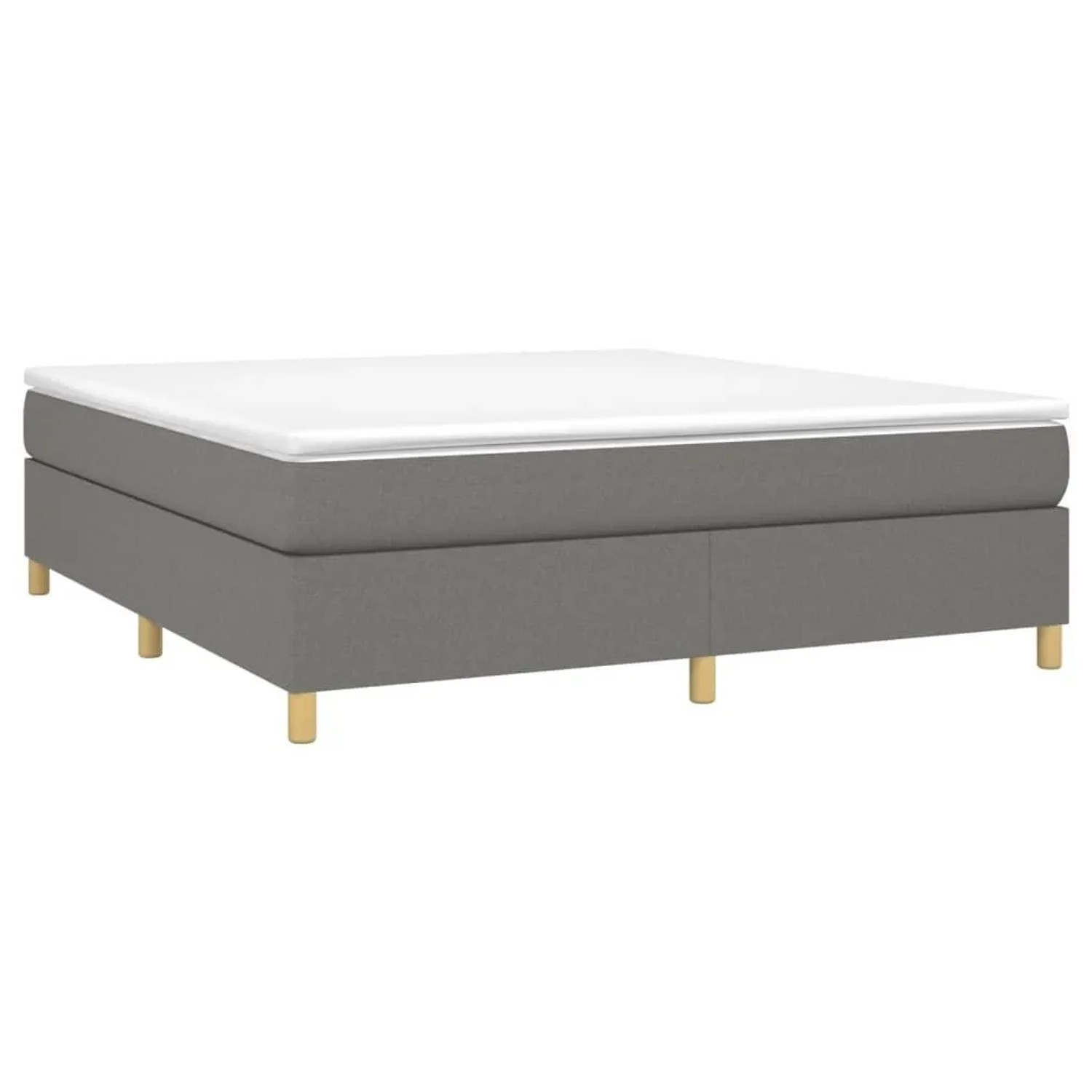 vidaXL Boxspringbett mit Matratze Dunkelgrau 160x200 cm Stoff 3144531 günstig online kaufen