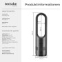 Anthrazitfarbener Tectake Turmventilator Polar mit 8 Geschwindigkeitsstufen und Oszillation.