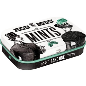 Nostalgic-Art Pillendose mit Retro-Motiv Ladies & Gentlemen Mints. Praktischer Küchenhelfer für unterwegs.