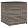 vidaXL Kissenbox mit Speicher Grau 50 x 50 x 50 cm Poly-Rattan 365410