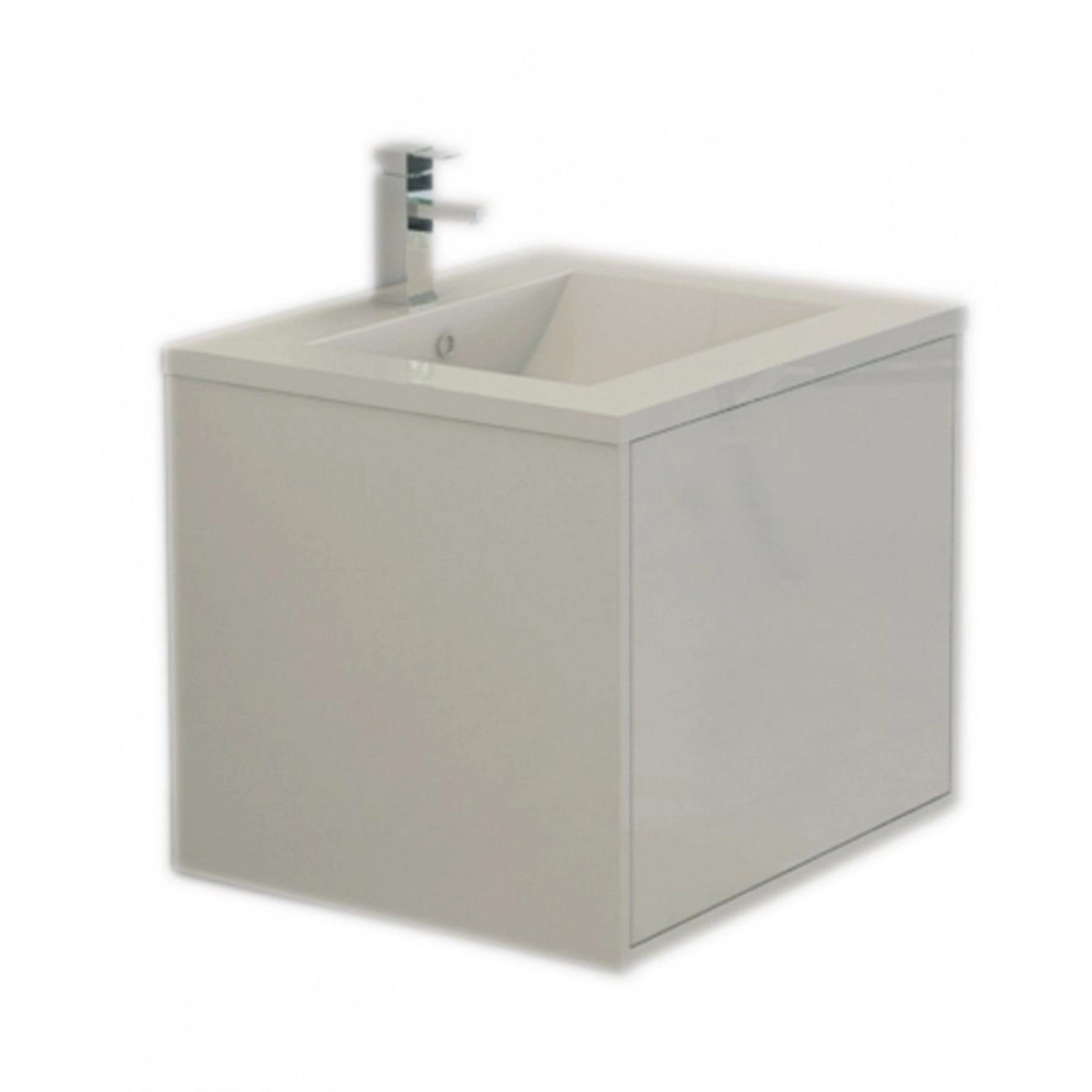 Jet-Line Waschtisch Linz 60 cm in Weiß SMC-Waschbecken und Unterschrank günstig online kaufen