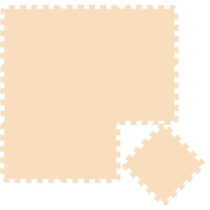 Beige LittleTom Puzzlematte, 9-teiliges Set, 30x30 cm, für Babys und Kinder. Weiche Spielmatte aus EVA-Schaum.