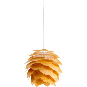 Näve Pendelleuchte Foglia, 40 cm, mit Blättern in Holzoptik für ein modernes Ambiente.