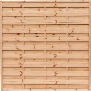 T & J Sichtschutzzaun Maxi Massiv in Lärche Optik, 180x180cm, für Garten und Grundstück.