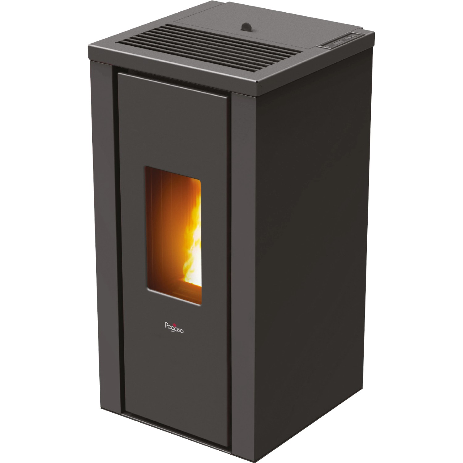 PEGASO Pelletofen Vera, Stahl Anthrazit, 7 kW, mit Automatik. Pelletofen für gemütliche Wärme.