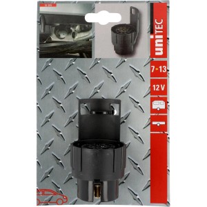 Unitec Kurzadapter 7/13-polig 12V zur Verbindung von Anhängern und Fahrzeugen.