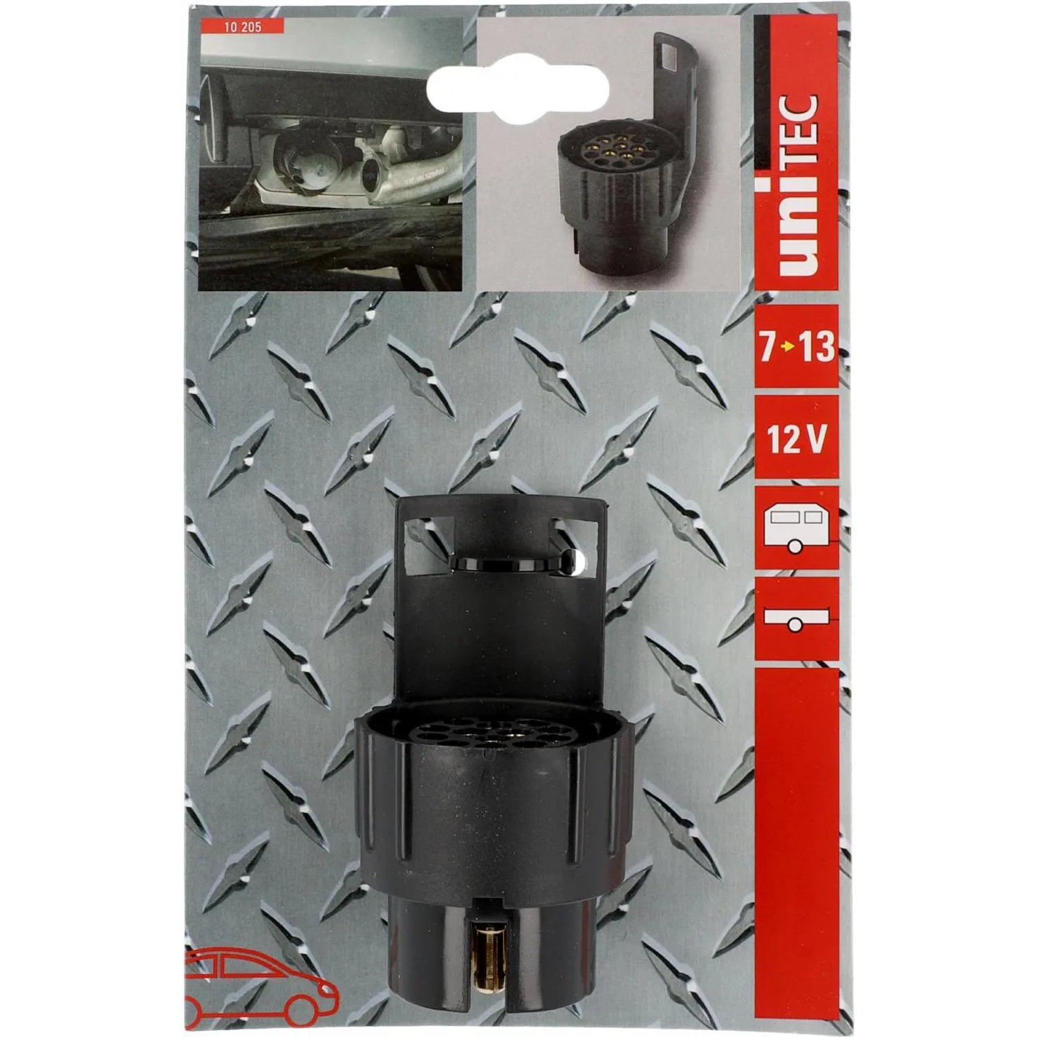 Unitec Adapter Unitec Anhänger Adapter 7 auf 13 polig 12 V ISO 11446 ISO 1724 kaufen ...