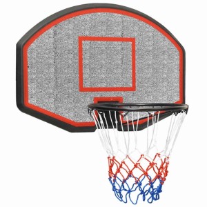 Schwarzer Basketballkorb (71x45x2 cm) mit Netz, ideal für Sport & Fitness.