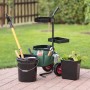 Westmann Gartenwagen Universal mit Eimern und Werkzeugen. Praktische Gartenkarre für Ordnung und Transport.