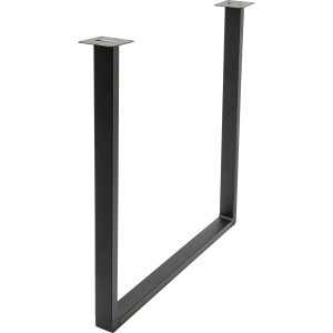 Schwarzer Wagner Designrahmen U-Form, 720x700 mm, für individuelle Tische.