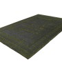 Moderner grüner Kurzflor Teppich (80x150 cm) im klassischen Design mit Reliefstruktur.
