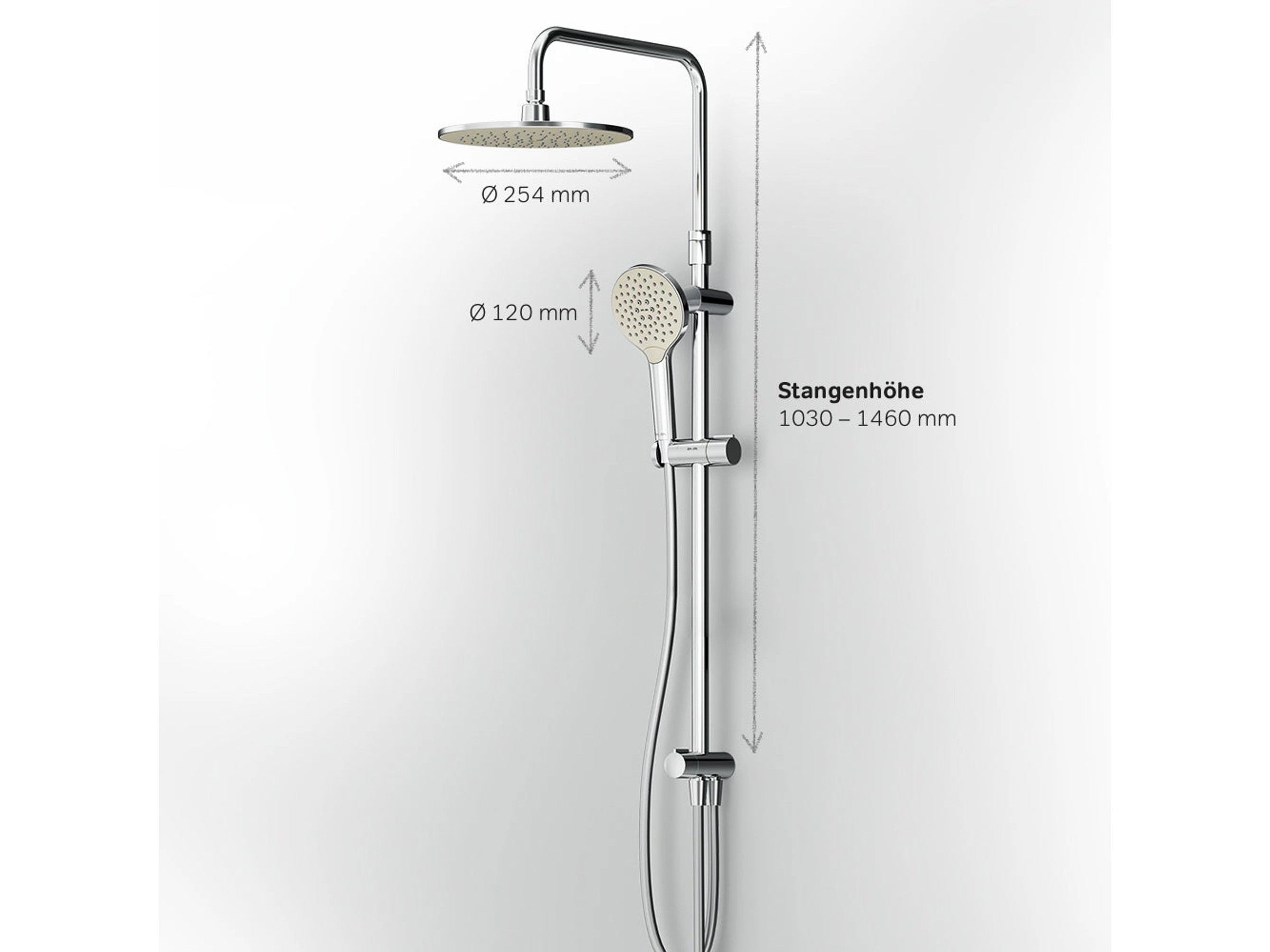 AM.PM Duschsystem Like Duschset Brauseset Duschsystem ohne Armatur 