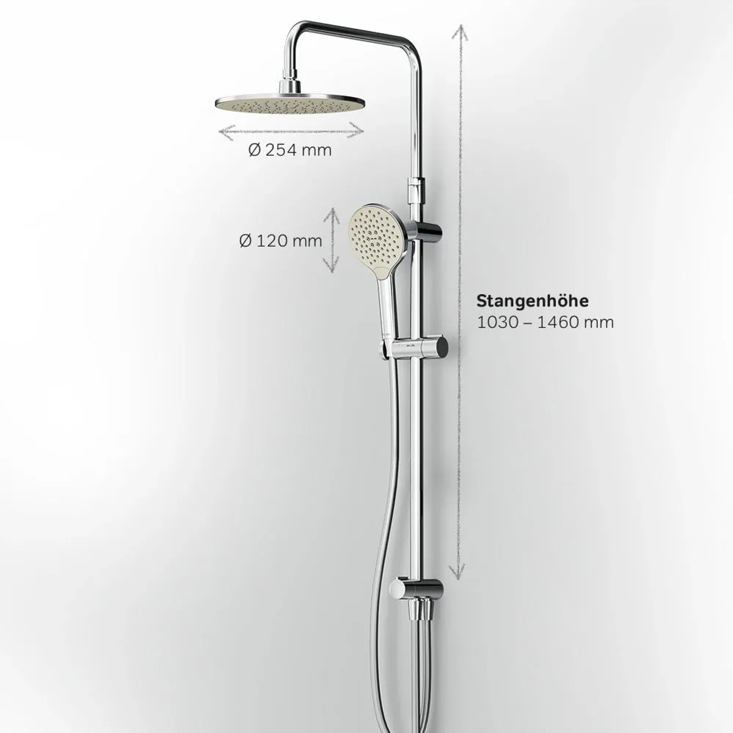 AM.PM Duschsystem Like Duschset Brauseset Duschsystem ohne Armatur 