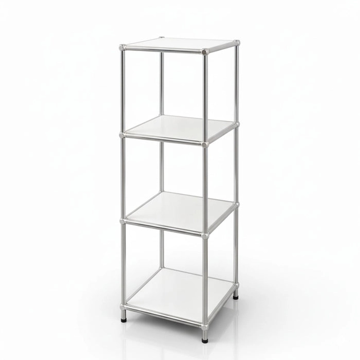 Floordirekt Metallregal Concept Epure MK-005 Verchromt 30 x 30 x 95 cm Weiß günstig online kaufen