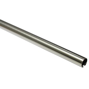 Gardinia Gardinenstange Windsor, Edelstahl, 25 mm Durchmesser. Detailaufnahme.