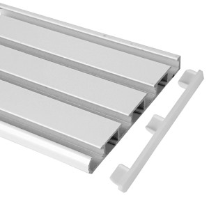 Bestlivings Seitendeckel für Aluminium Vorhangschiene, weiße Endstücke für 3-4 Lauf Gardinenschiene.