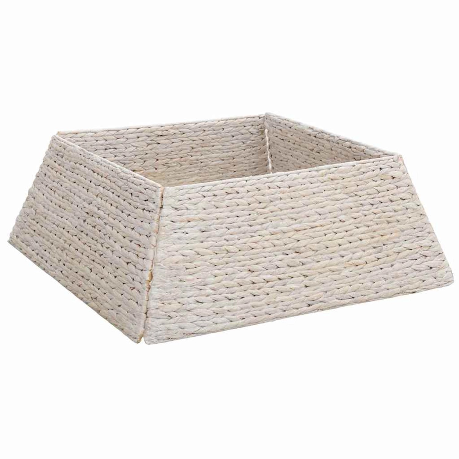 vidaXL Weihnachtsbaumkragen Weiß 70 x 70 x 28 cm Wasserhyazinthe 42020180