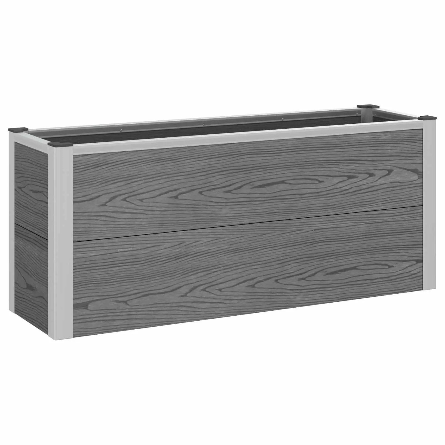 vidaXL Hochbeet Grau 100 x 30 x 22 cm WPC und Aluminium 42039084