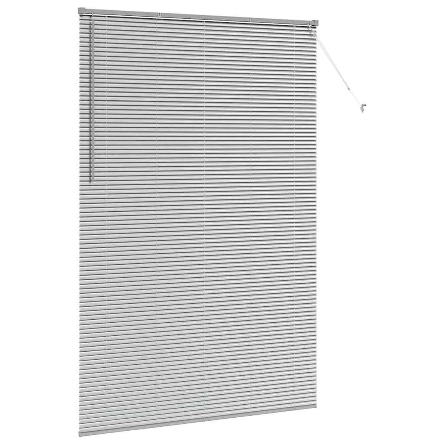 vidaXL Balkenjalousien mit Vorhängen Silber 220x150cm Aluminium 42005957_5