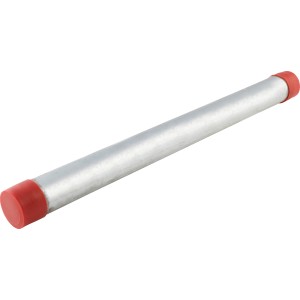 Längliches, gerades Temperguss Fitting, 33,3 mm (R 1) x 400 mm, mit zwei Außengewinden.