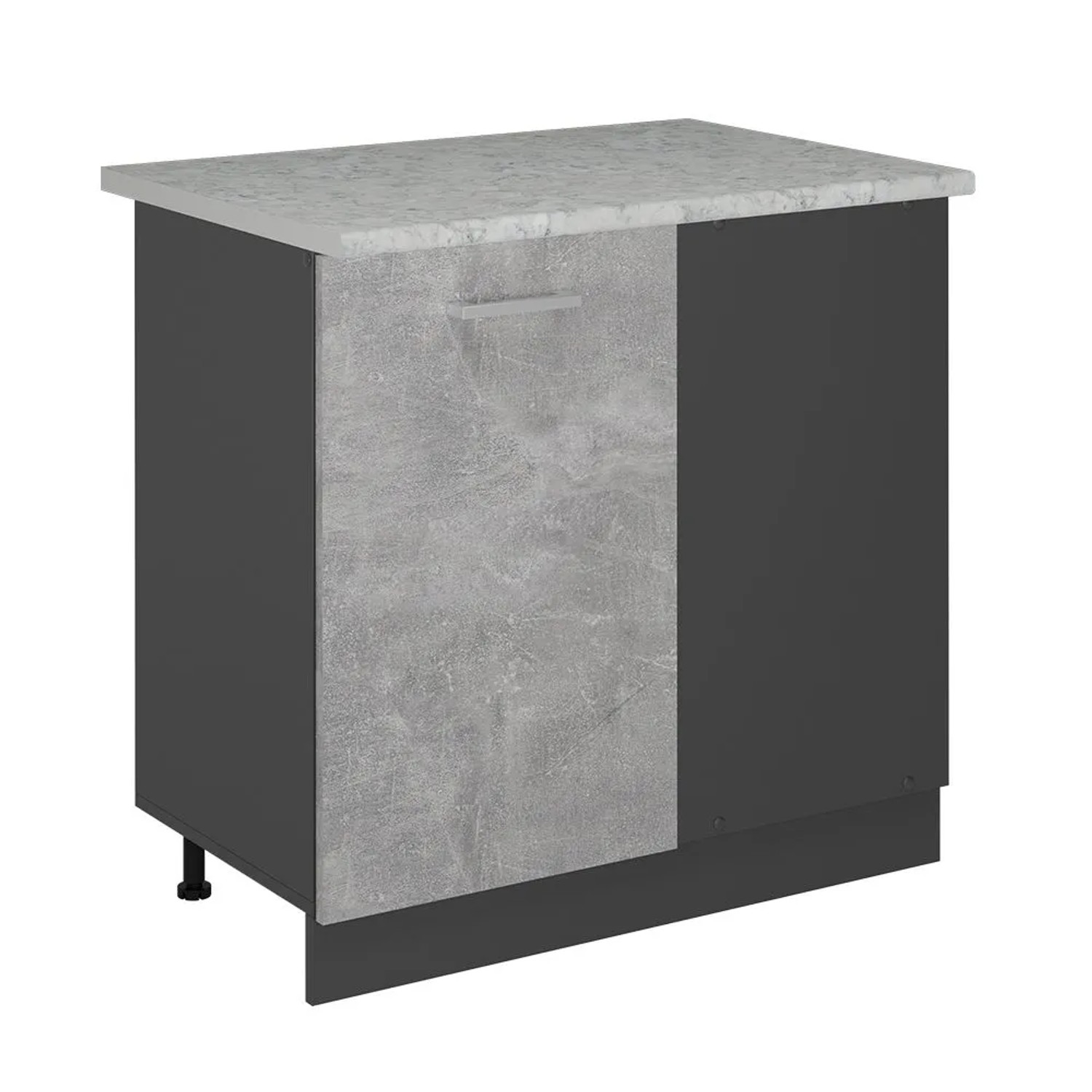 Vicco Eckunterschrank R-Line Beton 86 x 82 AP Marmor Art Nr 53457