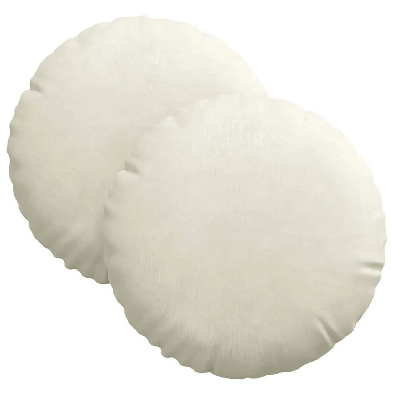 vidaXL Sitzkissen 2 Stück Creme Ø 30 x 13 cm Samt 42014109 günstig online kaufen