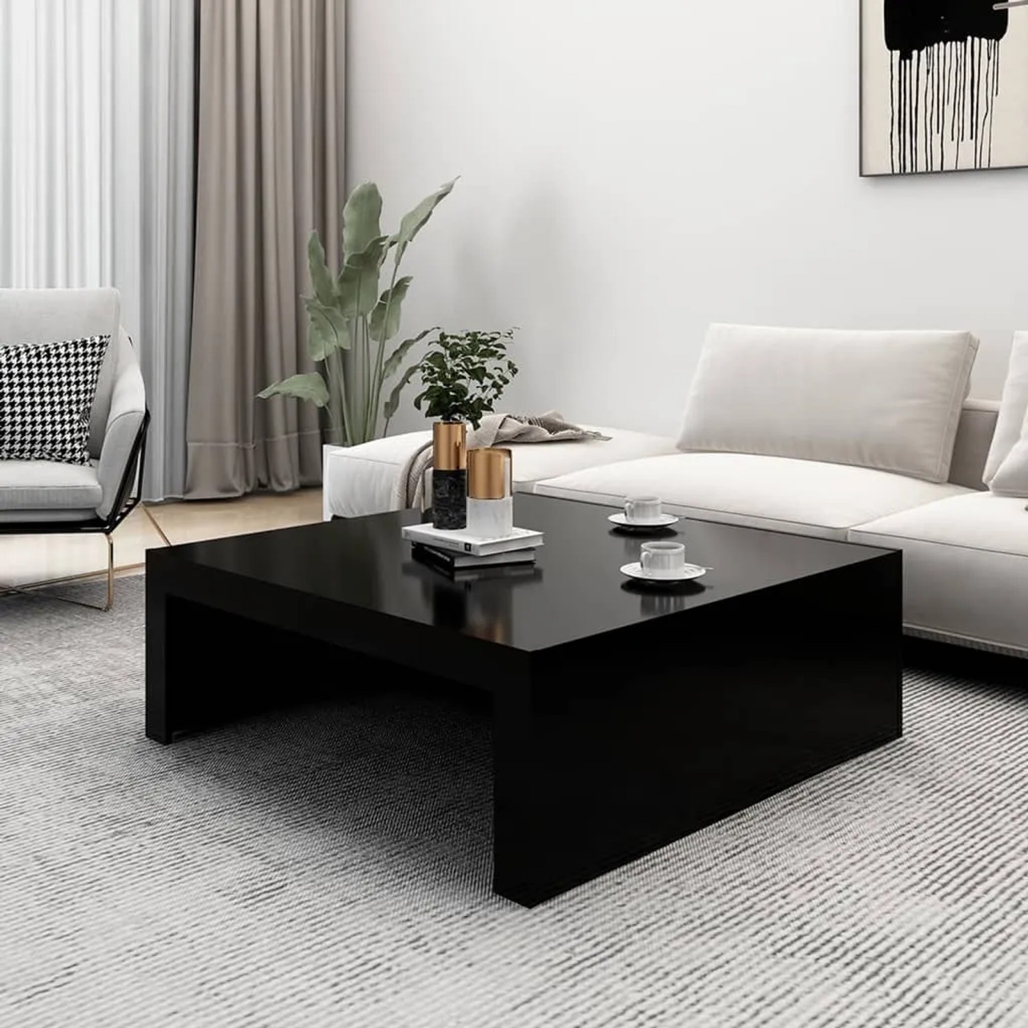 vidaXL Couchtisch schwarz 100 x 100 x 35 cm kaufen bei OBI