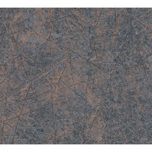 AS-Creation Vliestapete mit Grafikmuster und Metallic-Effekt in Schwarz und Bronze.