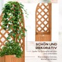 Outsunny Hochbeet aus Tanne mit Rankgitter, braun, ideal für Kletterpflanzen im Garten oder auf dem Balkon.