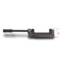 EBERTH Maschinenschraubstock, 125mm Backenbreite, Seitenansicht mit Höhenangabe.