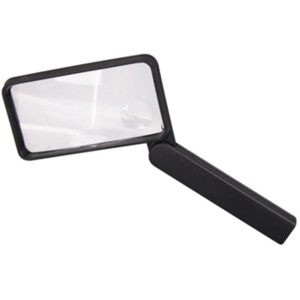 Fackelmann Lupe, faltbar, mit 2- und 3-facher Vergrößerung, 11x8 cm, für Küche & Haushalt.