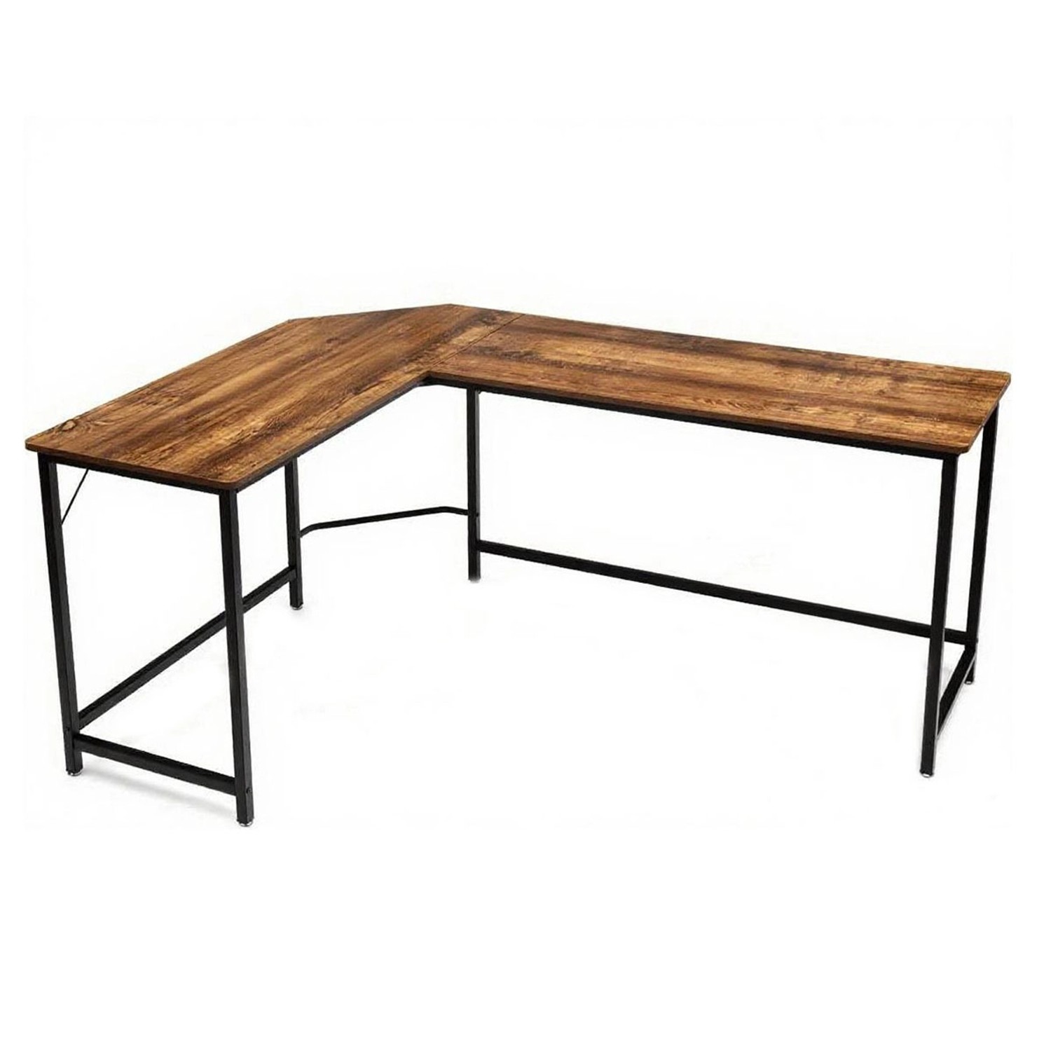 Costway Schreibtisch L-Form 168 x 125 x 74 cm Braun günstig online kaufen