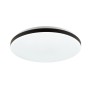 Runde, smarte LED-Deckenleuchte Livio mit RGB & CCT Funktion in Weiß-Schwarz, Ø 38,5 cm.