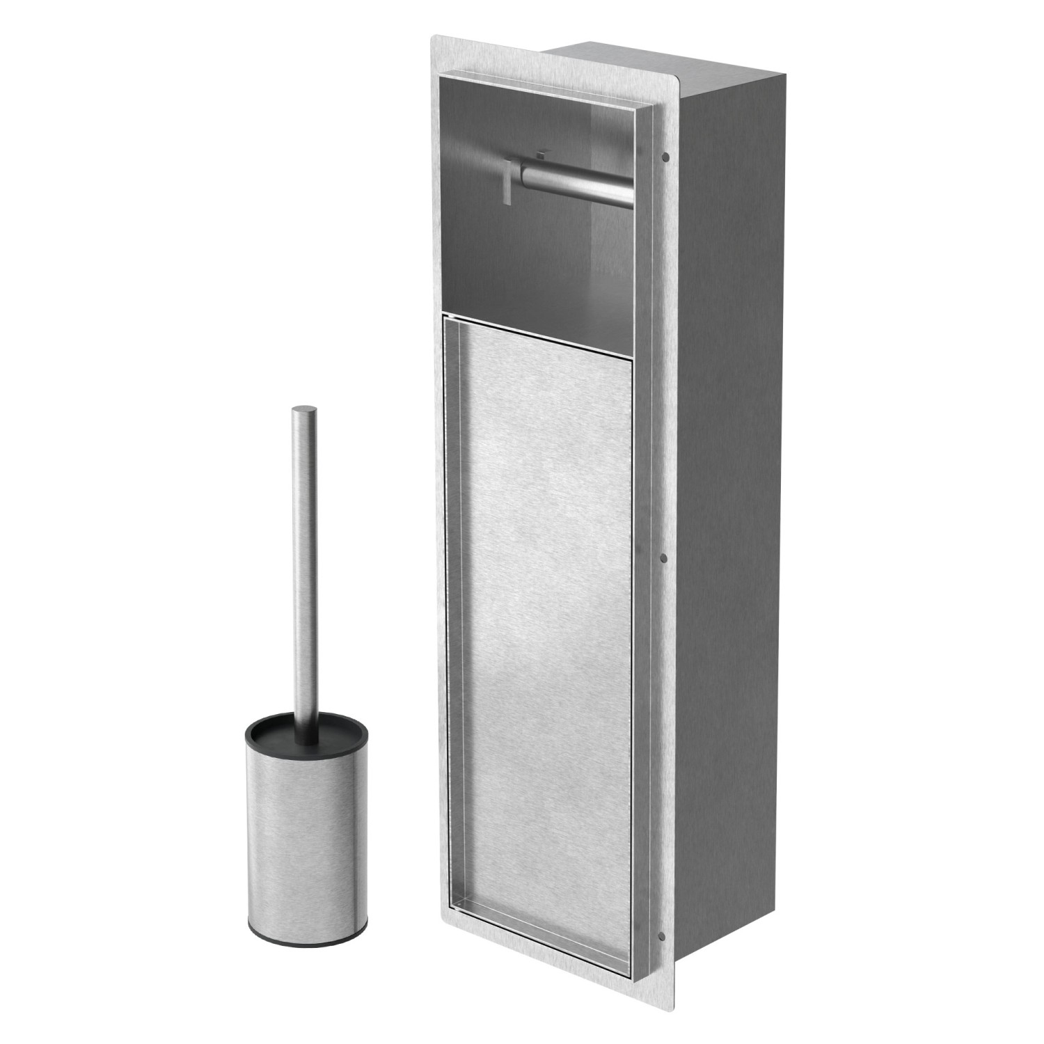 LuxeBath Unterputz-Schrankmodul WC Silber aus Edelstahl 60x20x10 cm günstig online kaufen
