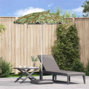 vidaXL Sonnenschirm mit Tarnmuster, 161x161x193cm, ideal für Garten & Terrasse.