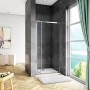 AICA Klapptür Duschkabine 90x185cm, ESG Glas, Nischentür für Badezimmer.