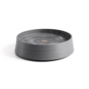 Ecopots Untersetzer Oslo Rollen, grau, 32,2 cm. Untersetzer mit Rollen für Blumentöpfe.