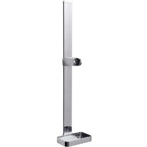Euroshowers Duschstange Chrom zur Klebemontage ohne Bohren mit Duschkopfhalter.