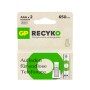GP Recyko AAA Akku, 650 mAh, 2er-Pack, wiederaufladbar, ideal für DECT Telefone.