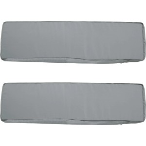 Kissenhüllenset für Kulikup Kinder-Gartenmöbel, 2 graue Sitzkissenbezüge.