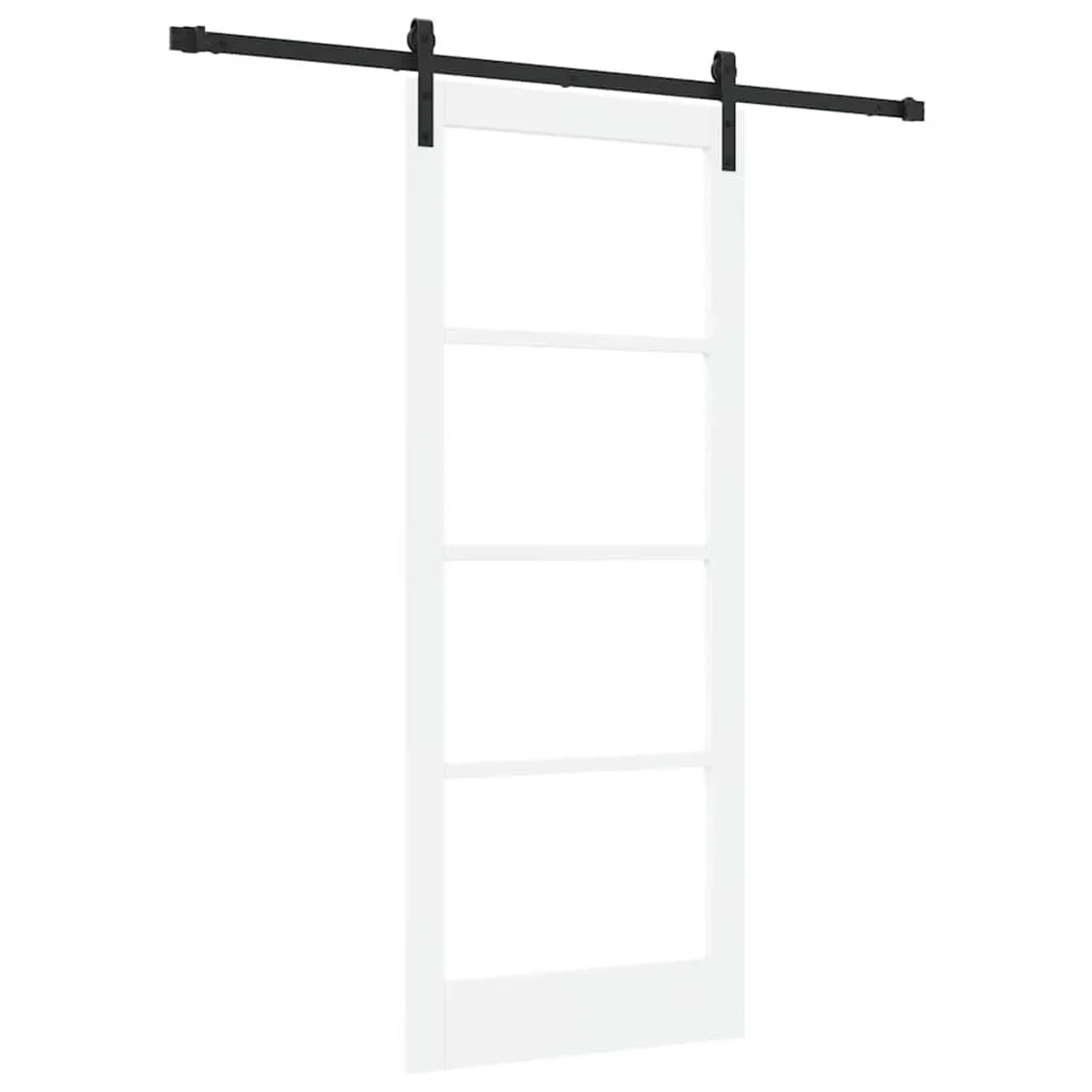 vidaXL Schiebetür ORKDAL Weiß und Schwarz 83 x 202 cm 3331830