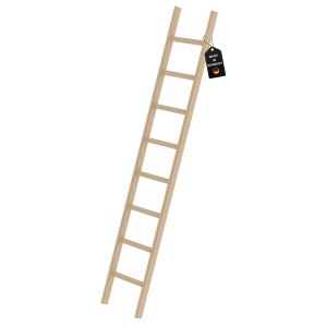 PROREGAL Sprossen-Anlegeleiter aus Holz mit 8 Sprossen, ohne Traverse.