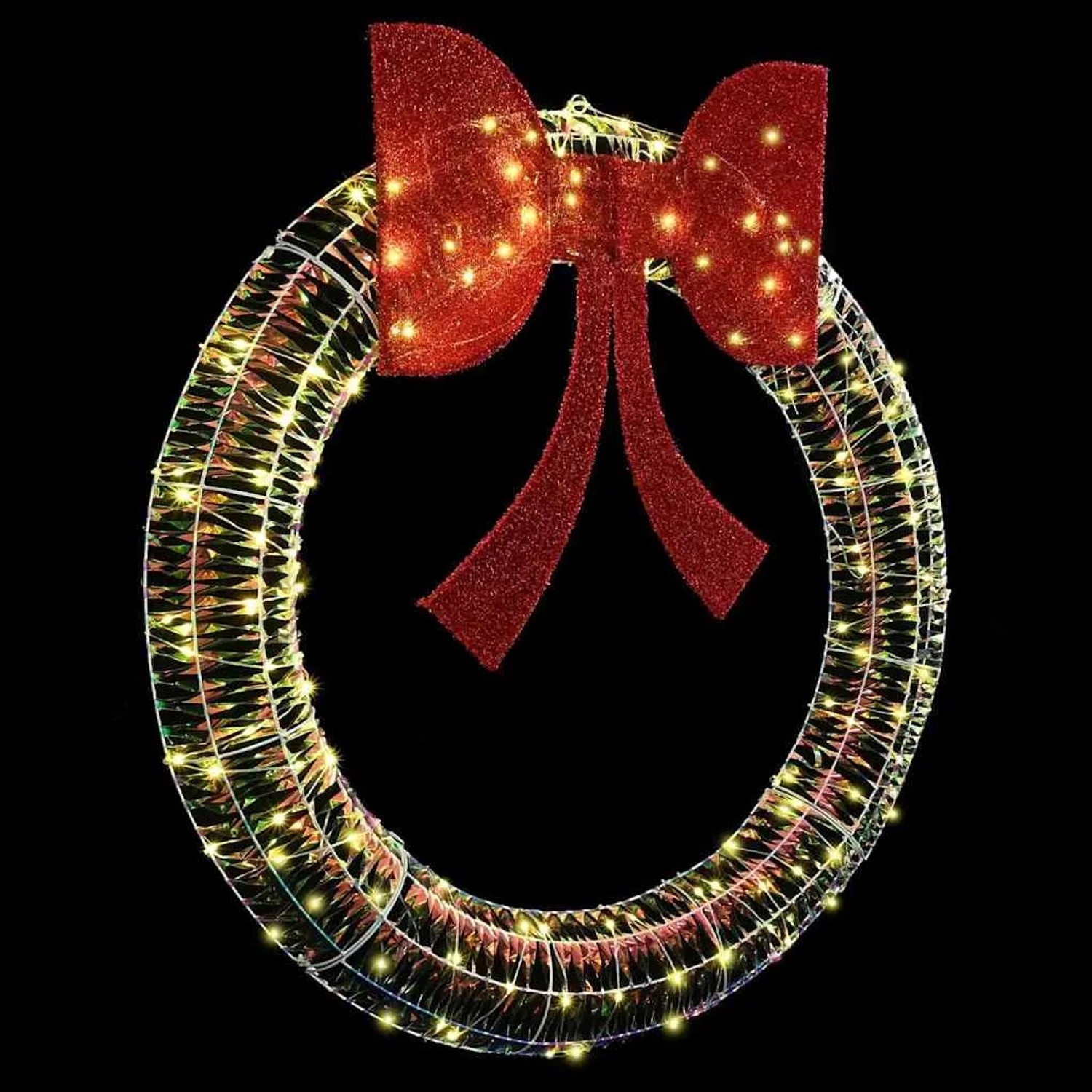 vidaXL Kranz mit 150 LEDs Warmweiß 120 cm PET 42019135_2