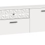 Inn.Furn Schuhschrank Hängend in Weiß Hochglanz 110 cm Relief