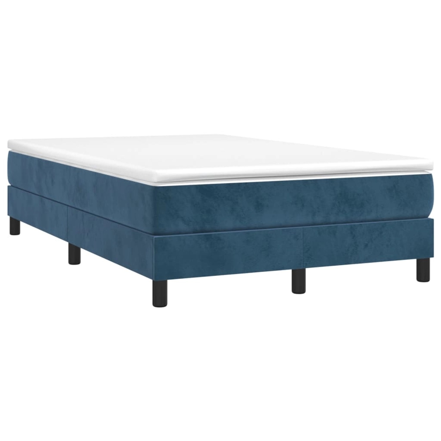 vidaXL Boxspringbett mit Matratze Dunkelblau 120x190 cm Samt 3269681 günstig online kaufen