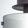 Detailaufnahme: Runde Brilliant Deckenleuchte Beth, 20 cm, aus Rauchglas und Metall.