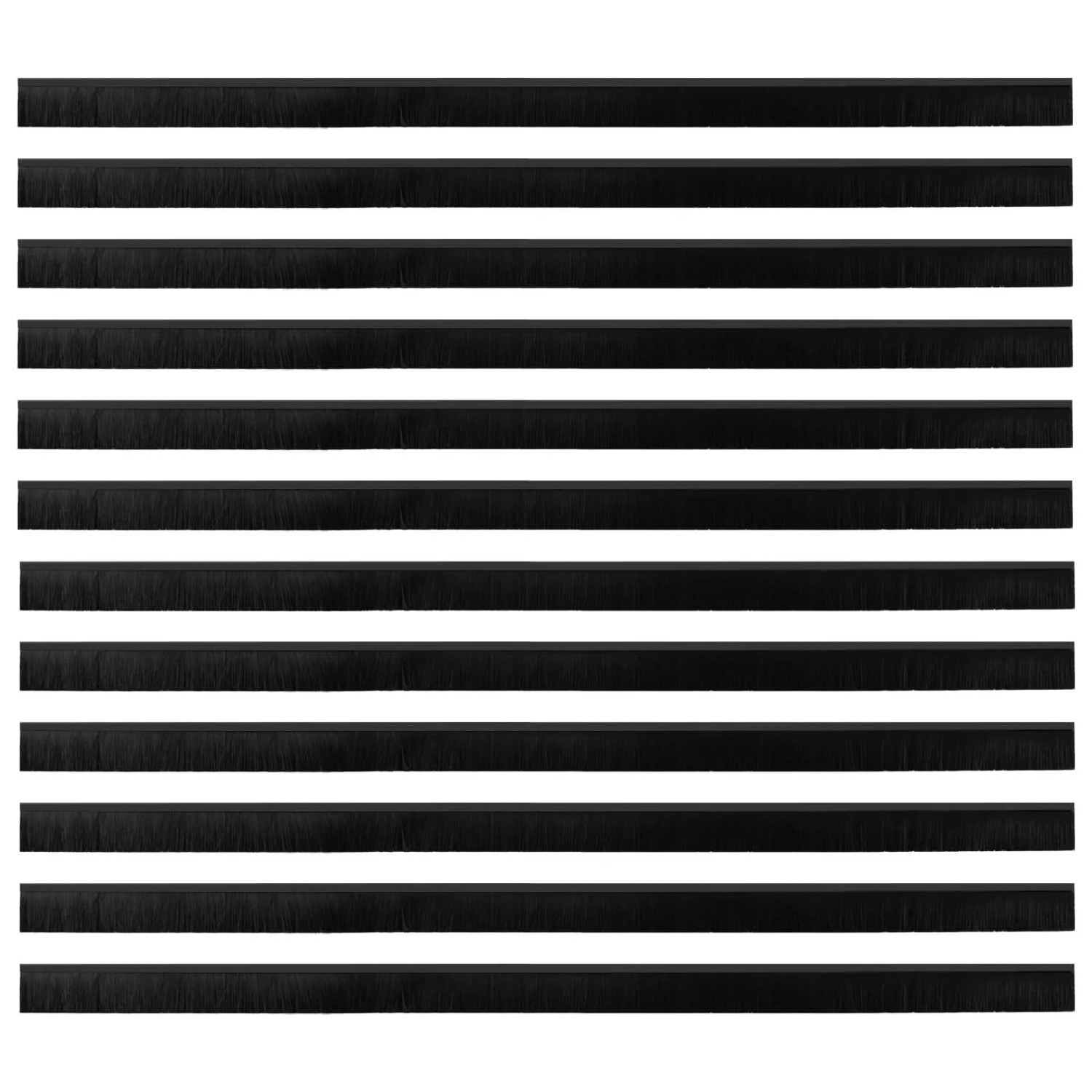 vidaXL Selbstklebende Türbürstendichtungen 12 Stk Schwarz 100 cm 42019578