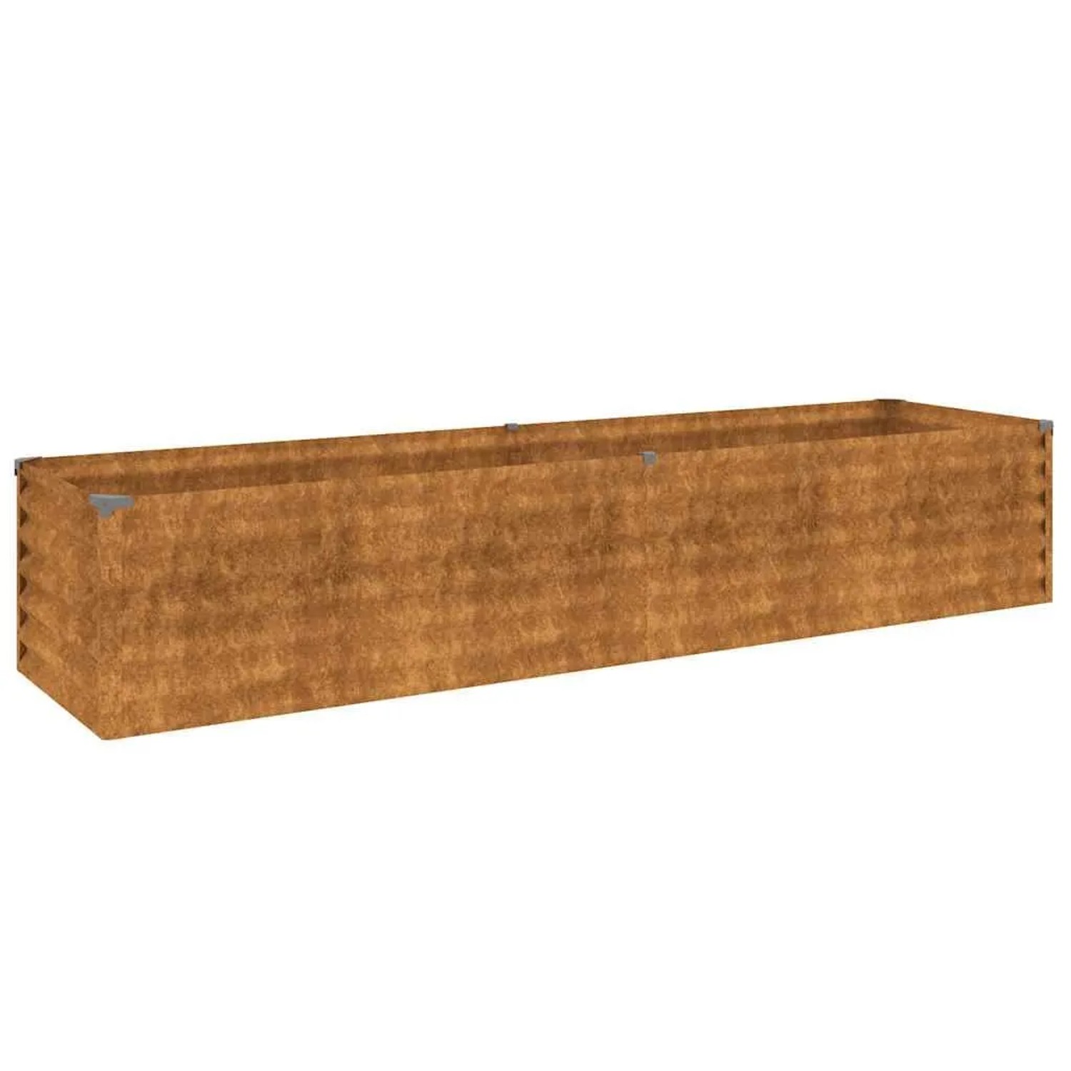 DELUKE Hochbeet Aus Cortenstahl AKSEL Unten Offen Hochbeet Metall Pflanzenbeet Metall Metall Blumenbeet Gemüsebeet 194x50x36cm