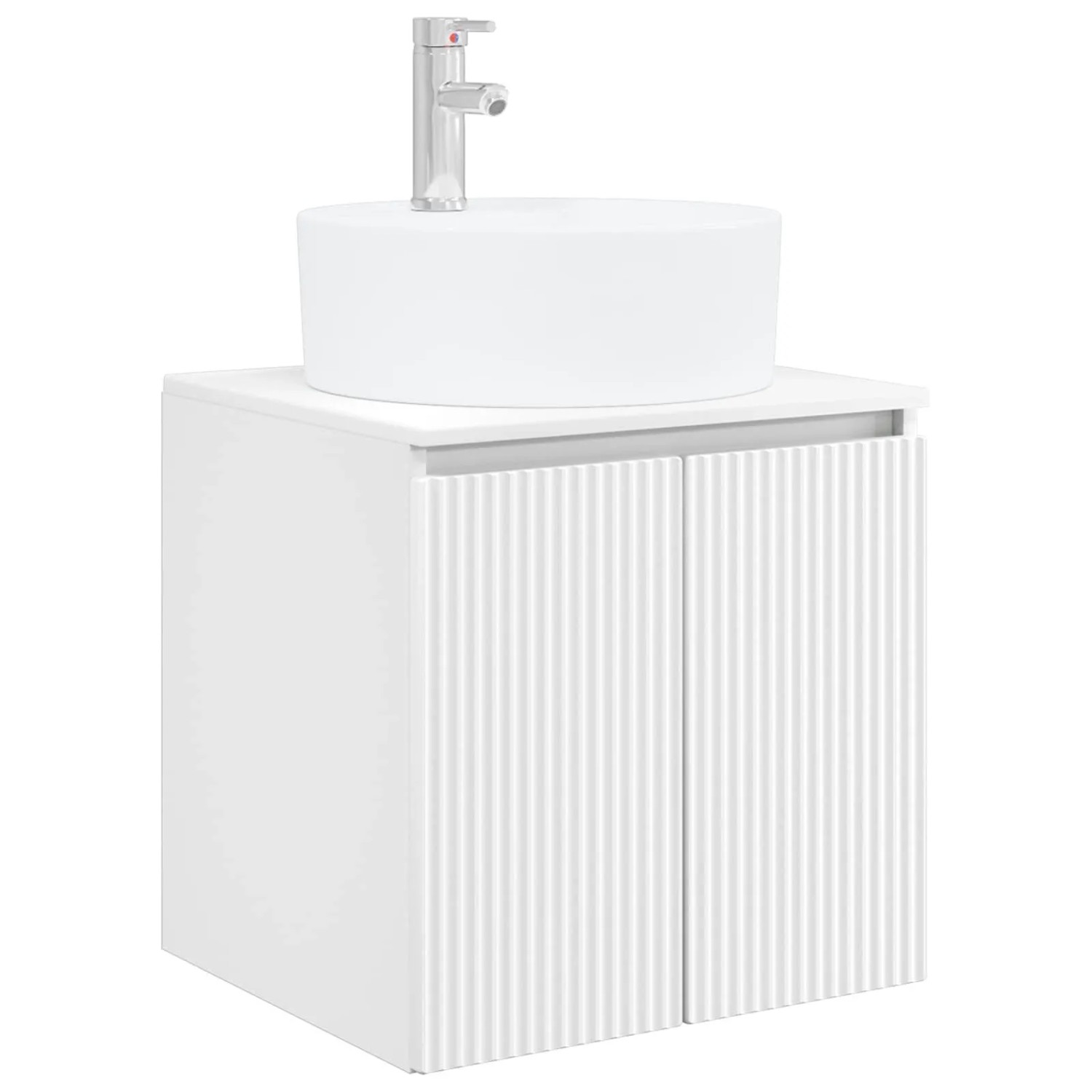 vidaXL Wandmontierte Waschtisch Weiß 49,5 x 44,5 x 65 cm Holzwerkstoff 890432